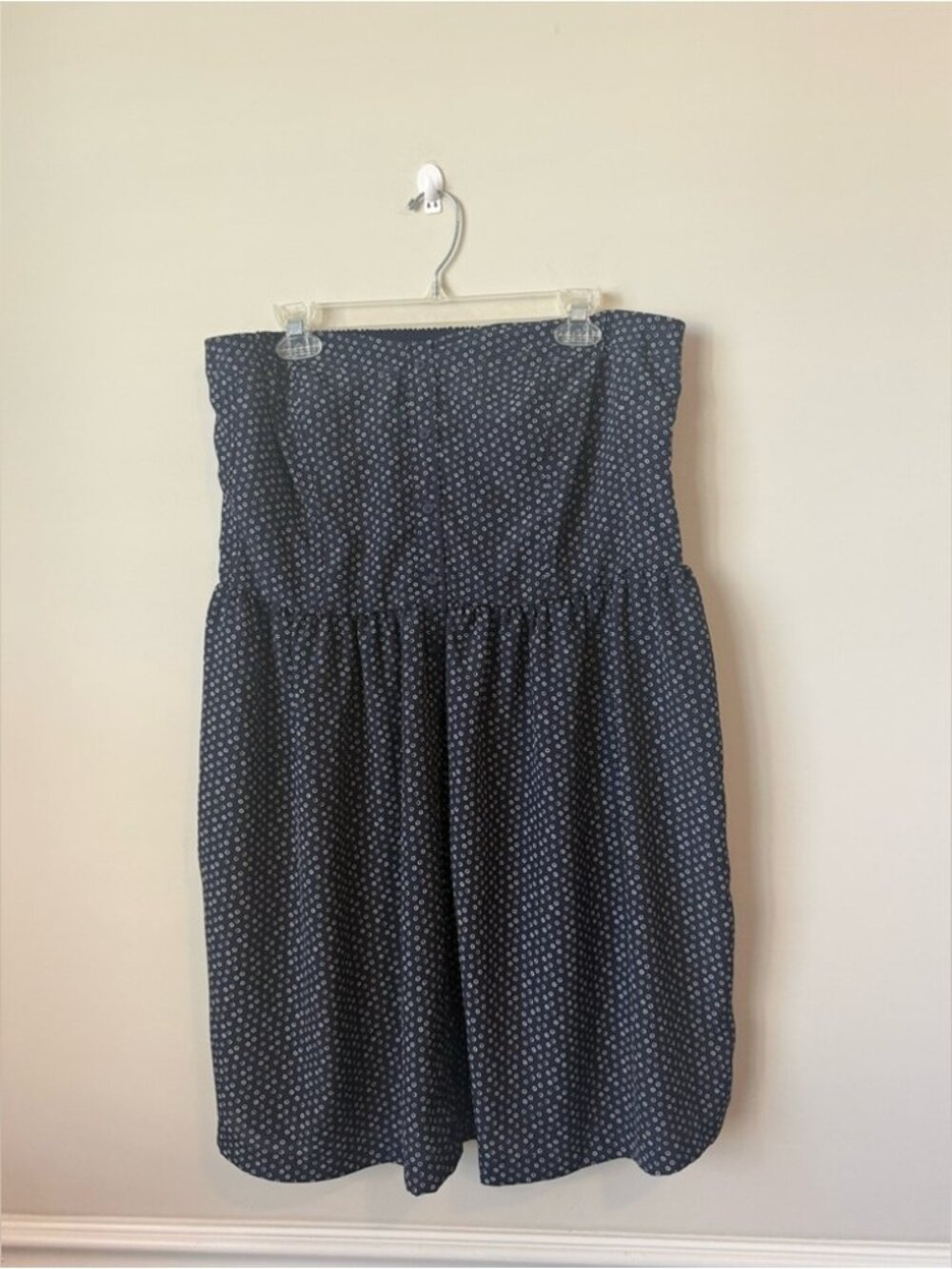 Strapless Navy Blue Dress